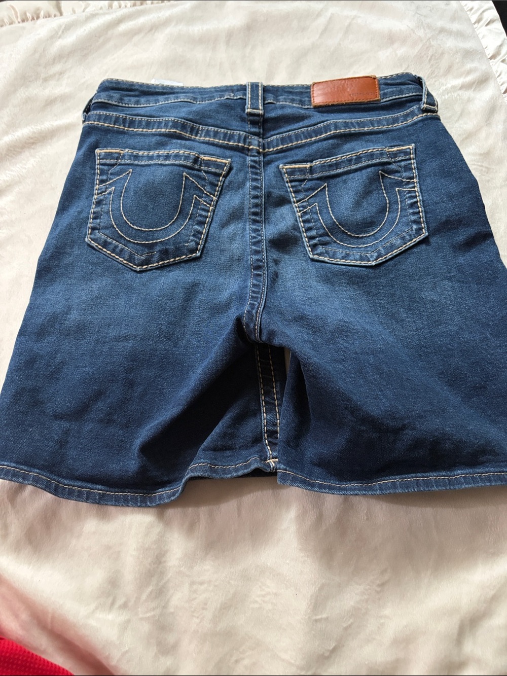 True Religion Women's Dark Blue Denim Shorts
